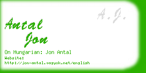 antal jon business card